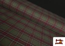 Tela de Tartan de Cuadros Caqui y Mostaza color Caqui