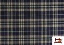 Venta de Tela de Tartan de Cuadros Azul Marino