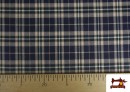 Venta online de Tela de Tartan de Cuadros Azul Marino