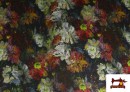 Comprar Tela de Punto Roma Estampado Floral Oleo