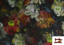 Venta de Tela de Punto Roma Estampado Floral Oleo