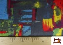Comprar online Tela de Punto Roma Estampado Abstracto Multicolor