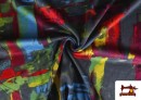 Venta online de Tela de Punto Roma Estampado Abstracto Multicolor