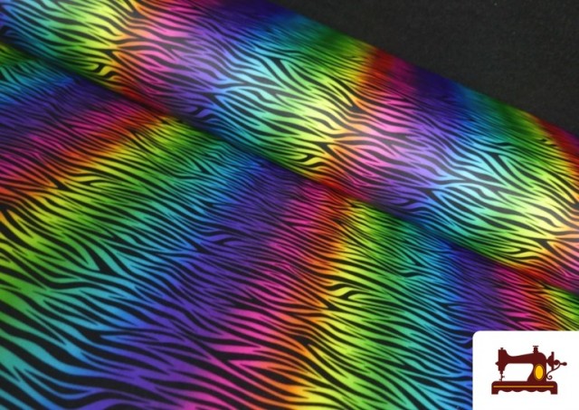 Comprar Tela de Punto de Seda Estampado Animal Multicolor - Pieza 25 Metros