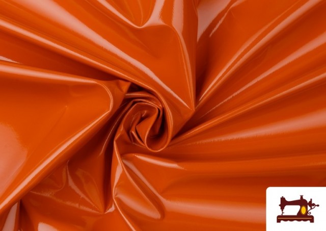 Comprar online Tela de Charol de Colores - Pieza 25 Metros color Naranja