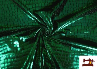 Venta online de Tela de Lycra Escamas de Serpiente color Verde