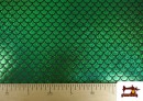 Venta de Tela de Lycra Escamas de Pez Holográficas - Pieza de 25 Metros color Verde