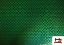 Tela de Lycra Escamas de Pez Holográficas color Verde