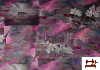 Comprar Tela de Neopreno Estampado Rosa