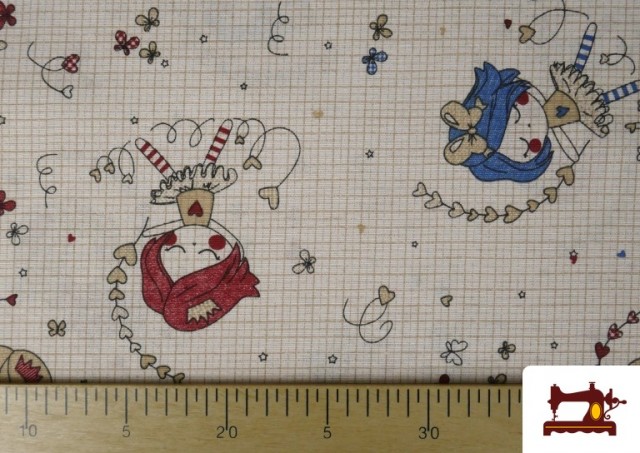 Comprar online Tela de Loneta Infantil Bailarinas 140 cms