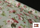 Tela de Loneta Antimanchas Floral al Estilo Romántico