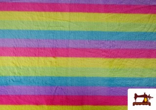 Comprar Tela de Pelo Arcoiris Multicolor Suave