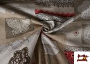 Venta online de Tela de Decoración Rústico Corazones 280 cm