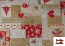 Venta de Tela de Decoración de Navidad Ancho 140cm color Beige