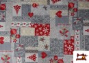 Comprar Tela de Decoración de Navidad Ancho 140cm color Gris