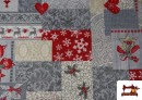 Venta de Tela de Decoración de Navidad Ancho 140cm color Gris