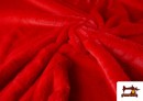 Venta online de Tela de Pelo Corto Suave de Colores color Rojo