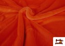 Tela de Pelo Corto Suave de Colores color Naranja