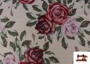 Venta de Tela de Tapicería de Gobelino Floral Rosas