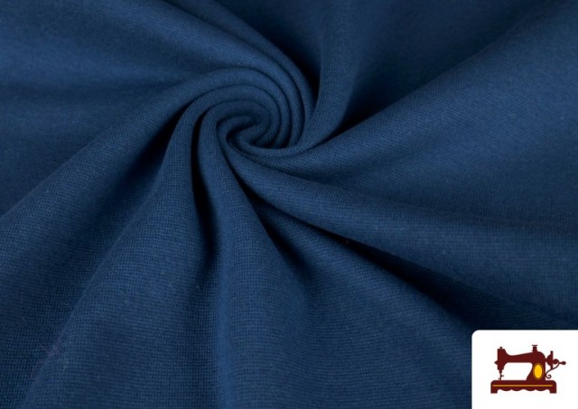 Tela de Puño Canalé en varios Colores color Azul Marino