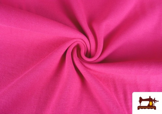 Tela de Puño Canalé en varios Colores color Rosa