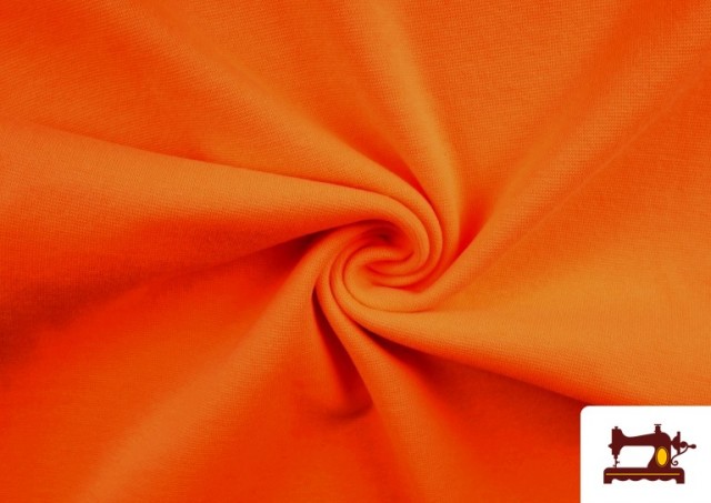 Venta online de Tela de Puño Canalé en varios Colores color Naranja
