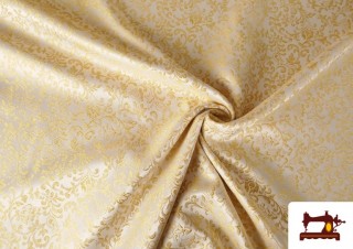 Tela de Jacquard Brocado Floral Ancho 280cm color Dorado