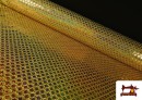 Comprar Tela de Lentejuelas Holograma Rombos Brillantes color Dorado