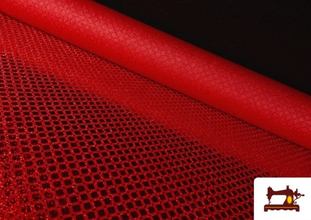 Comprar Tela de Lentejuelas Holograma Rombos Brillantes color Rojo