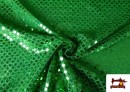 Tela de Lentejuelas Holograma Rombos Brillantes color Verde