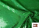 Tela de Lentejuelas Holograma Rombos Brillantes color Verde