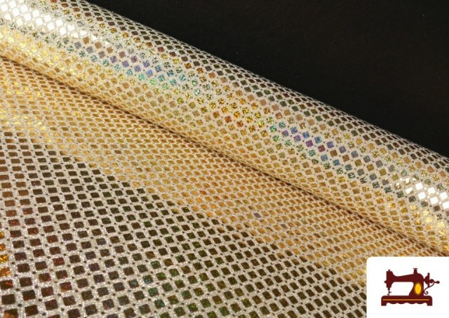 Tela de Lentejuelas Holograma Rombos Brillantes