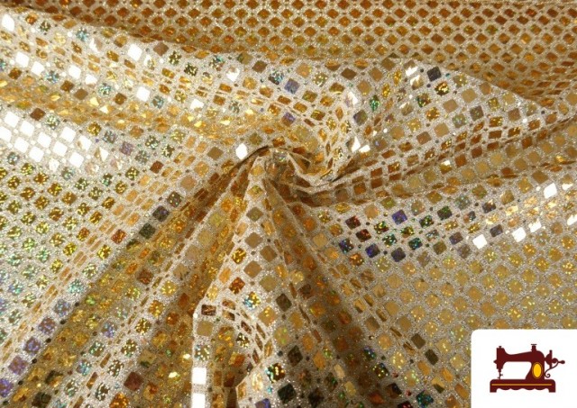 Venta de Tela de Lentejuelas Holograma Rombos Brillantes