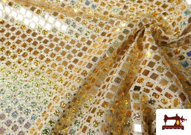 Comprar online Tela de Lentejuelas Holograma Rombos Brillantes