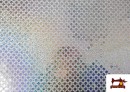 Tela de Lentejuelas Holograma Rombos Brillantes color Plata