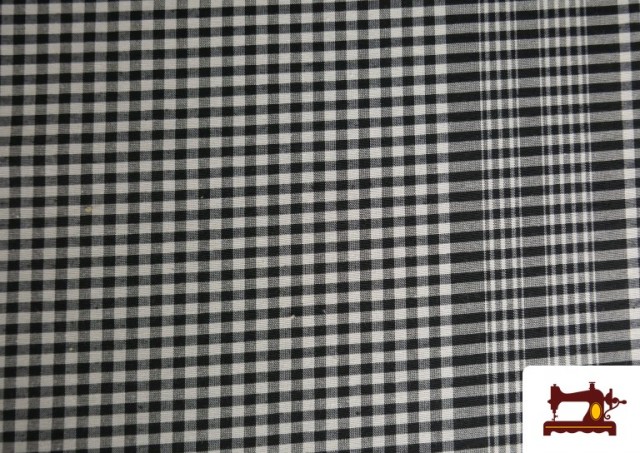 Comprar online Tela de Cuadros Pañuelo de Fardo Color Negro 280 cm