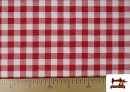 Comprar Tela de Loneta Vichy Cuadro 1,50cm Ancho 140 cm color Rojo