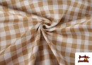 Comprar Tela de Loneta Vichy Cuadro 1,50cm Ancho 140 cm color Beige