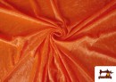 Venta online de Tela de Terciopelo Económico Martelé color Naranja flúor
