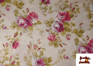Comprar Tela de Loneta Estampado Romántico Floral Ancho 280 cm