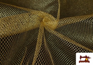 Venta de Tela de Tul Metalizado color Dorado