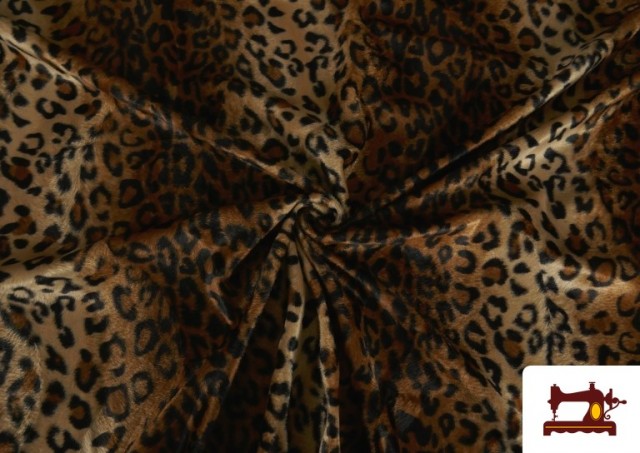 Tela de Leopardo para Disfraces y para Tapizar color Marrón