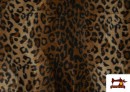 Comprar online Tela de Leopardo para Disfraces y para Tapizar - Pieza 25 Metros color Marrón