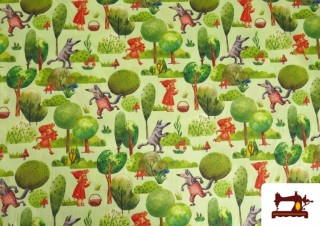 Comprar Tela de Algodón Estampado Caperucita Roja
