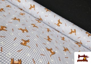 Comprar Tela de Algodón Estampado Perro Vichy