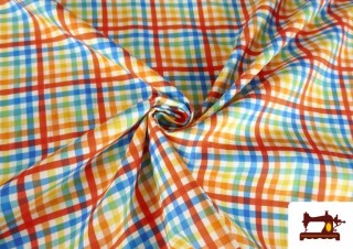 Venta online de Tela de Algodón Estampado Vichy Multicolor