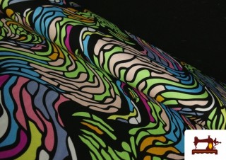 Tela de Punto de Viscosa Multicolor