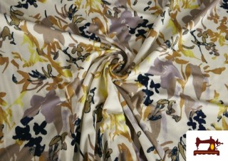 Venta online de Tela de Punto de Viscosa Beige