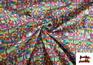 Venta online de Tela de Algodón Estampado Multicolor Cuadritos Venta online de Tela de Algodón Estampado Multicolor Cuadritos