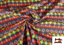 Venta online de Tela de Algodón Estampado Multicolor Étnico Flechas